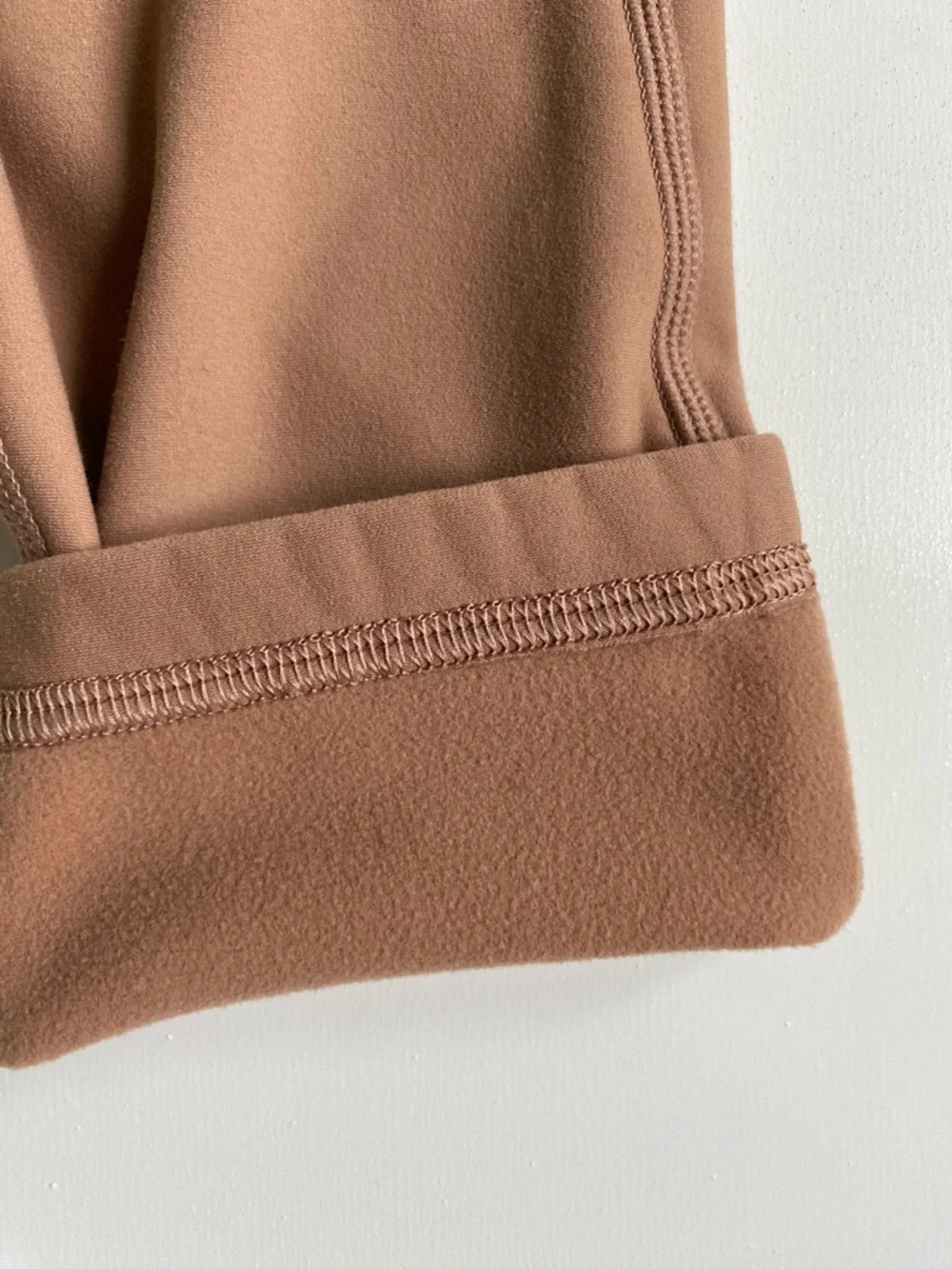 CRZ YOGA High-Waist Fleece Lined Leggings - Warm Camel Mocha Mousse S